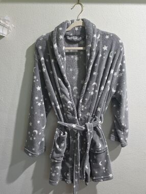 Just Be Soft Fleece Star And Moon Belted Robe